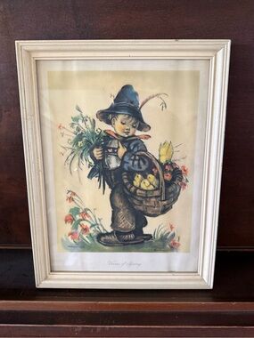 M.I. Hummel Print in original 1940’s frame.